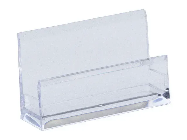 Visitekaarthouder Alco 103x60x30mm acryl transparant