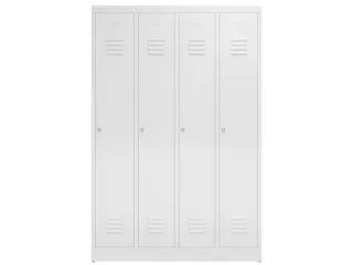 garderobekast 1800x1185x500mm 4vak klink sokkel romp RAL9003 - 2