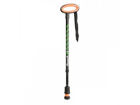 Flexyfoot Wandelstok met ovalen handvat Zwart