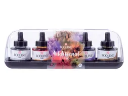 Inkt Talens Ecoline met pipet additional set à 5 ass