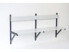 wandbank HxLxD 710x1500x360mm aluminium lijsten frame staal RAL7016
