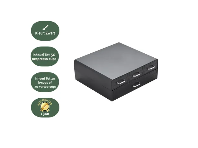 Koffiecapsulehouder BRASQ CD400 4 lades Zwart