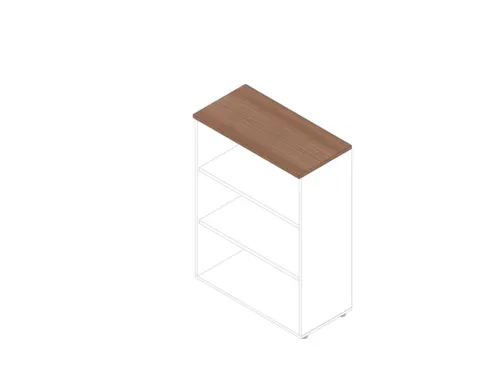 kantoorstelling HxBxD 1232x900x450mm 3 OH 2xhouten vloer wit noten