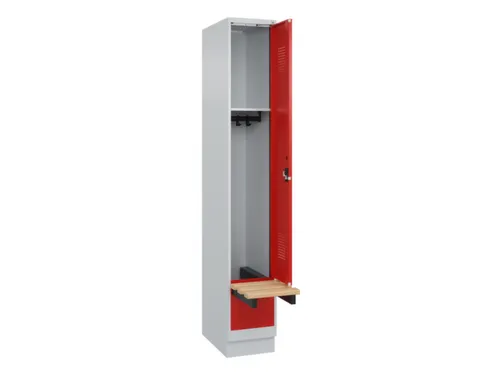 locker met bank,HxBxD 1950x300x815mm,1vak,vak B 300mm,cilinderslot