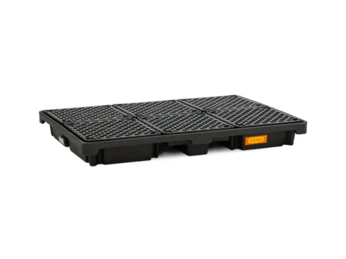 PE-opvangbak,v. 6x200l vat,opvangvol. 220l,HxBxD 200x1860x1260mm