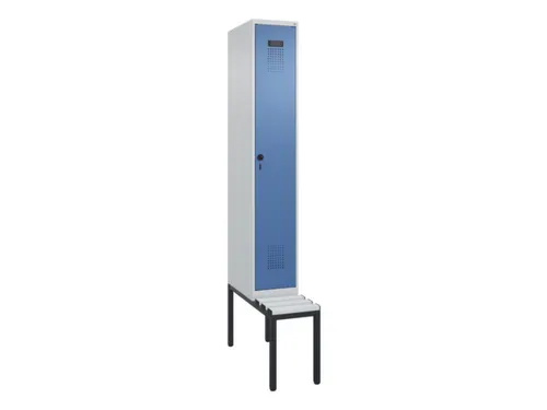 locker met bank,HxBxD 2120x300x815mm,1vak,vak B 300mm,draaigrendel