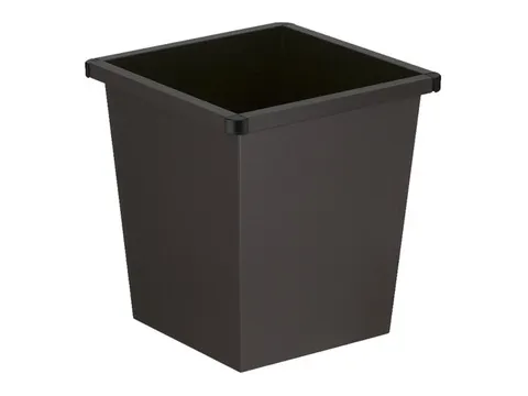 Vierkant Tapse Papierbak Metaal 27 Liter Zwart