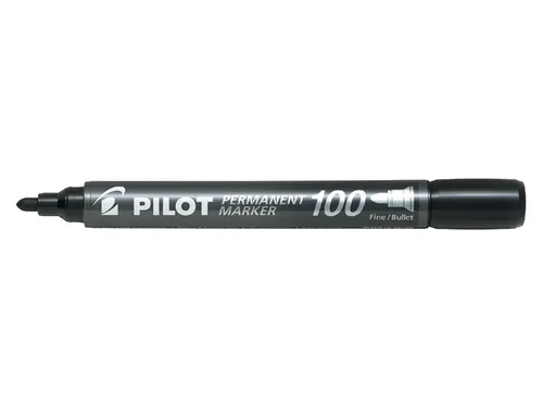 Viltstift PILOT 100 rond fijn zwart doos à 15+5 gratis