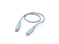 Oplaadkabel Flexible, USB-C - Lightning, 1,5 m, silicone, blauw