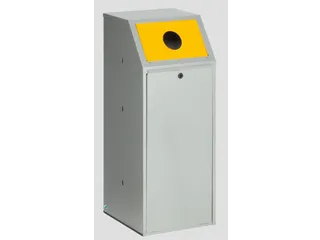 Afvalverzamelaar recyclebaar afval 70 liter 1000x400x400mm geel - 1