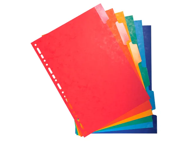 Tabblad Glanskarton 225 Gram A4 6Tabs