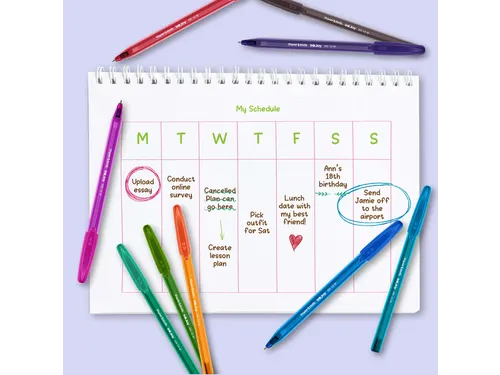 Balpen PaperMate Inkjoy 100 fijn blauw