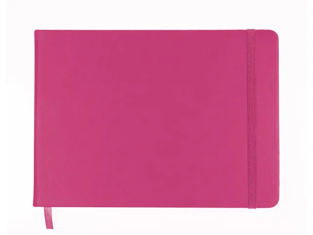 Schetsboek Kangaro A5 landscape hot pink PU HC 80 vel 140gr roomwit me