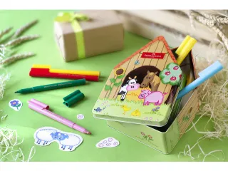 Viltstift Faber-Castell Connector boerderij 18 stuks in blik - 10