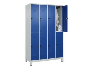dubbeldekse locker,HxBxD 1950x1200x500mm,4x2vak.,vak B 300mm - 3