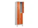 dubbeldekse locker,HxBxD 1950x500x500mm,2x2vak.,vak B 250mm
