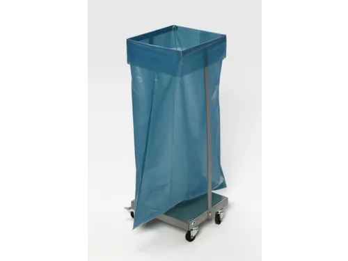 RVS vuilniszakstandaard 120 liter 985x370x330mm romp RVS 4zwenkwielen