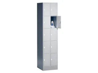 lockerkast RAL7035 HxBxD 1950x460x480mm 2x5vakken vak B 190mm - 1