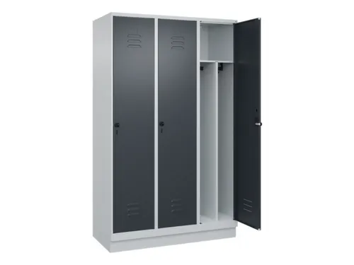 locker voor scheiding van kleding,HxBxD 1950x1200x500mm,3vak