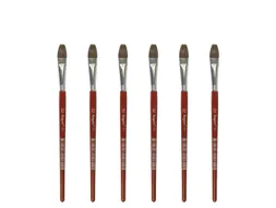 Penseel Kangaro Serie 121 plat Nr. 12 geitenhaar doos 6 stuks