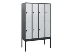 dubbeldekse locker,HxBxD 1950x1200x500mm,4x2vak.,vak B 300mm