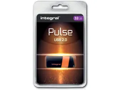 Pulse USB-stick 2.0, 32GB, zwart/oranje