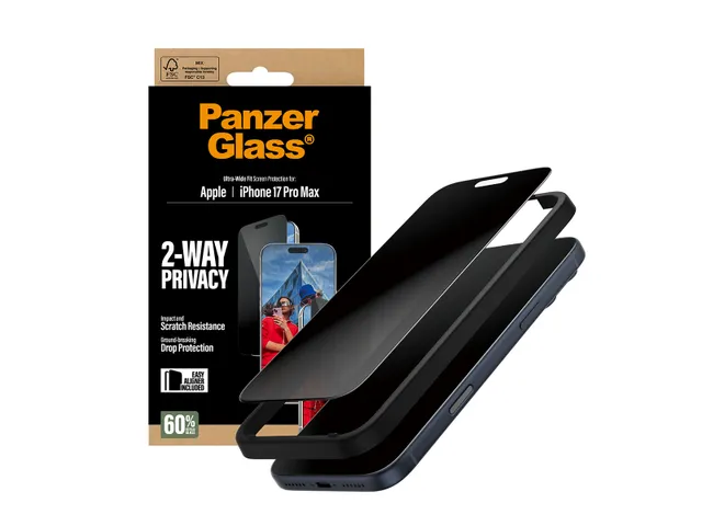 PanzerGlass 2-Way Privacy Screen Protector iPhone 17 Pro Max | Ultr