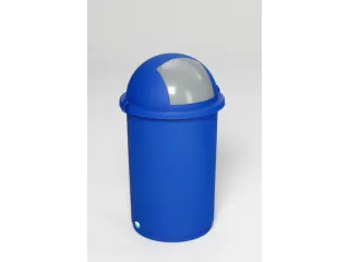 Afvalverzamelaar Kunststof 50 Liter 760x410mm Zilver Behuizing Blauw - 2