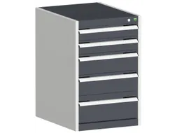 ladekast HxBxD 800x525x525mm 5laden romp RAL7035 front RAL7016