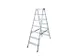 Lichte Universele Trapladder Tweezijdig L 1 64m H 1 29m 2x7treden
