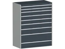 ladekast HxBxD 1600x1300x650mm 9laden zware lasten RAL7035 RAL7016