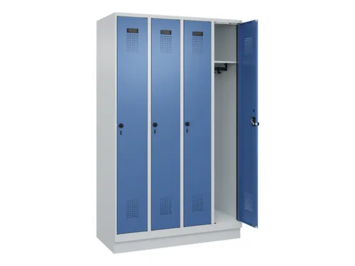 locker,HxBxD 1950x1200x500mm,4vak,vak B 300mm,draaigrendel,sokkel