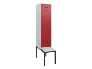 locker met bank,HxBxD 1950x400x815mm,1vak,vak B 400mm,cilinderslot - 2