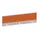 baliepaneel bureau aanbouw achter MP-lichtgrijs BN3012-oranje 1600mm