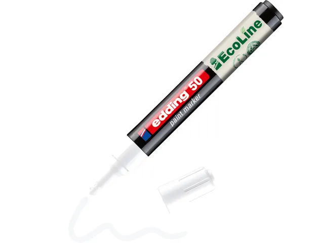 Paintmarker edding 50 EcoLine op waterbasis 2-3mm wit
