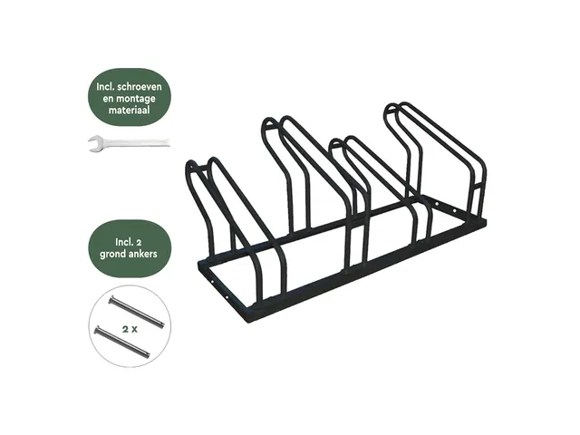 Fietsenrek BRASQ 4 fietsen BS400 zwart