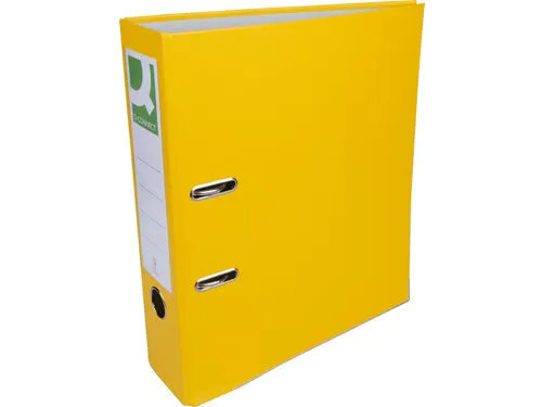 Q-connect ordner A4 PP en karton 8cm rug Geel