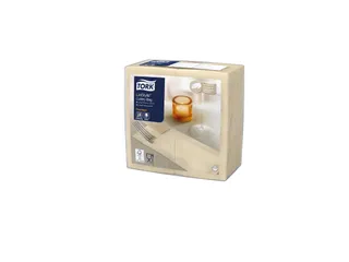 Bestekpochette Tork LinStyle 1-laags 50st duurzaam creme 509601 - 5