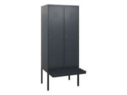 locker met bank,HxBxD 1950x800x815mm,2vak,vak B 400mm,cil.-slot
