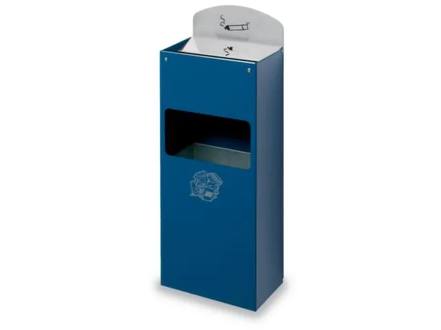 Combi-Asbak 500X200X125Mm Achterwand Verzinkt Plaatstaal Blauw