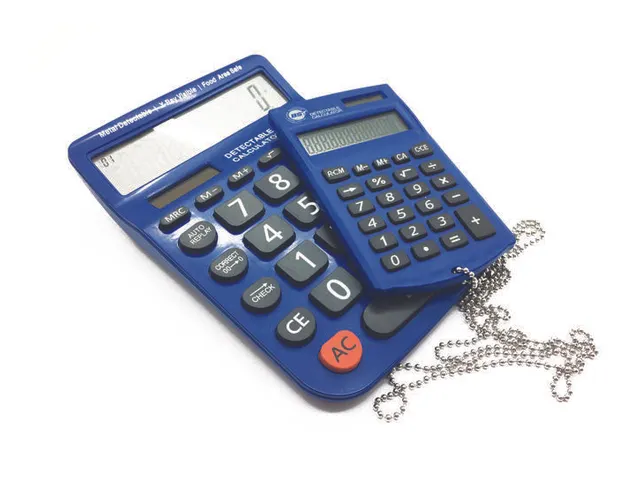 BST Dual detectable desktop calculator blauw