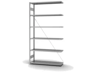 systeemstelling,aanbouwveld,HxBxD 2500x1310x435mm,vakl. 180kg - 2