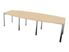 vergadertafel,HxBxD 740x2800x1200mm,vatvormig,NE-esdoorn