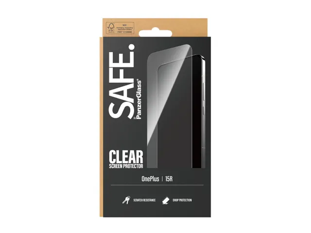 PanzerGlass SAFE. by Screen Protector OnePlus 15R | Ultra-Wide Fit,