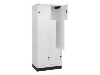 Z-garderobekast,HxBxD 1950x800x500mm,vak B 200/400mm,draaigrendel - 2