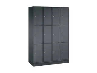 lockerkast,HxBxD 1950x1220x500mm,4x3vakken,cil.-slot,sokkel - 2