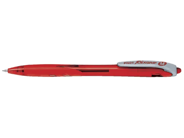 Balpen Pilot Rexgrip 1.0mm Begreen Medium Punt Rood