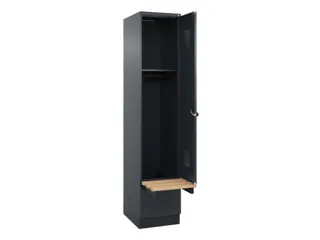 locker met bank,HxBxD 1950x400x815mm,1vak,vak B 400mm,draaigrendel - 1