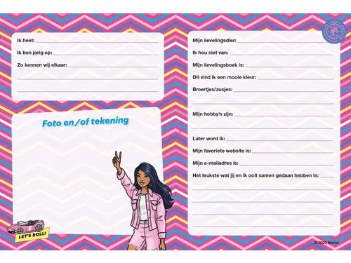 Vriendenboek Interstat Barbie