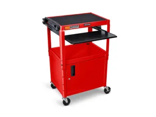 bijzetwagen,HxLxB 610-1060x610x460mm,rood,2niveau(s) - 1